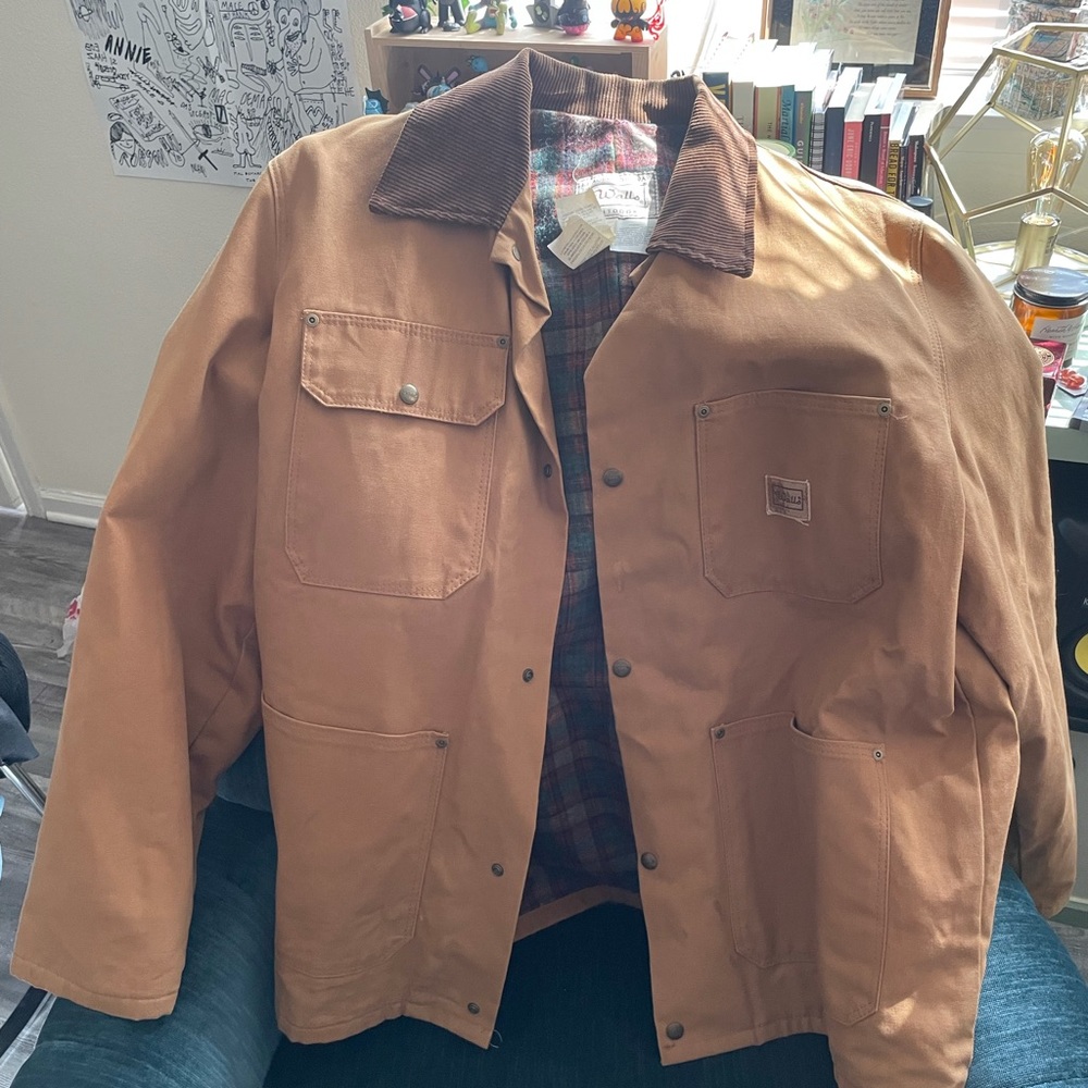 Oversized XL vintage Wallis jacket w/ suede collar